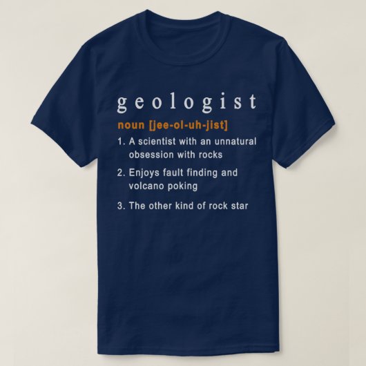 T-shirt Geologist Definition Geology Humour (Design devant)