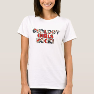 T-shirt Geology Girls Rock! (Drapeau britannique)