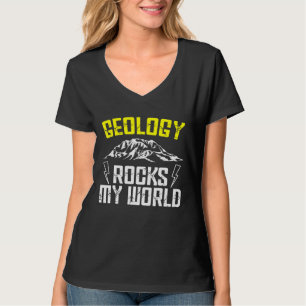 T-shirt Geology Rocks My World Minerals Rock Collector Geo