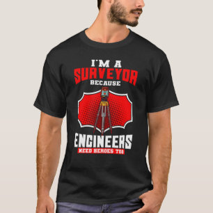 T-shirt Géomètre Expert Foncier Cartographe Ingénieurs Bes