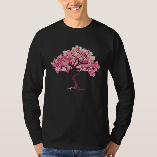 T-shirt Geometric Blossoming Spirit Cherry Blossom Tree of (Devant)