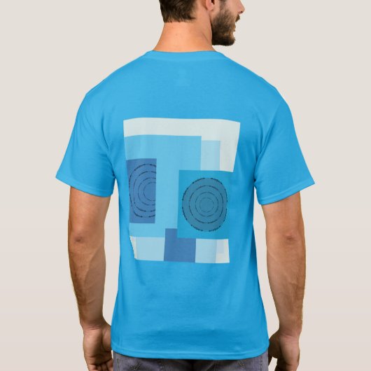 T-shirt Geometric Colorblock For Men's Tee (Dos)