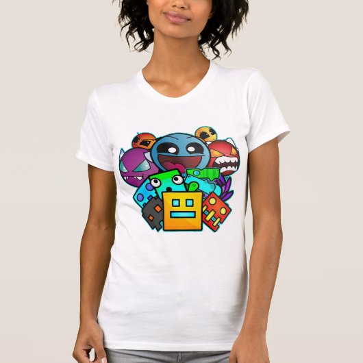 T-Shirt Geometric Dash Classique (Devant)