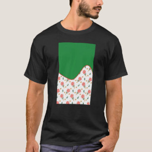 T-shirt GEOMETRIC Deux TONNES MOTIF Vert et Rouge Bonbons