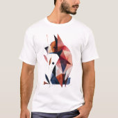 T-shirt Geometric Dog Abstract Polygon Animal Design (Devant)