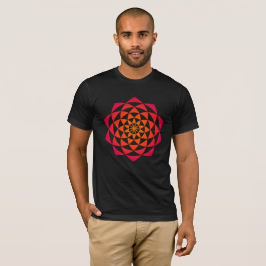 T-shirt Geometric flower mandala (Devant entier)