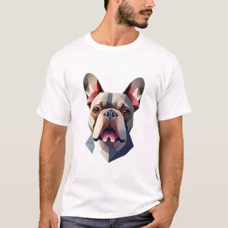 T-shirt Geometric Frenchie Head