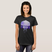 T-shirt Geometric Jellyfish Polygon Low Poly Sea Animal (Devant entier)