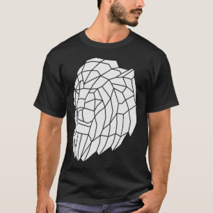 T-shirt Geometric Lion Head Outline 