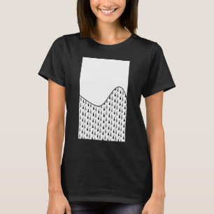T-shirt GEOMETRIC MOTIF à deux tons blanc avec Noël Tr