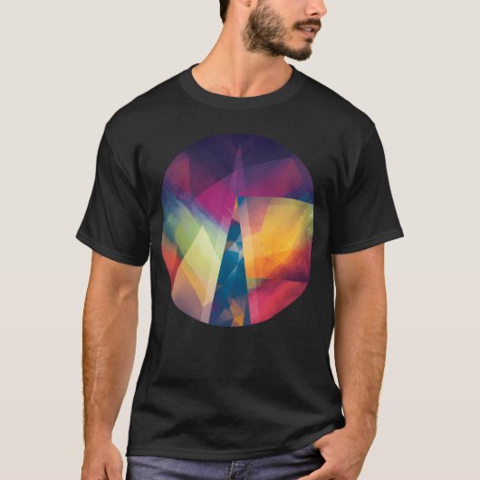 T-shirt Geometric Mountains Abstract Mountain Camping Adve (Devant)