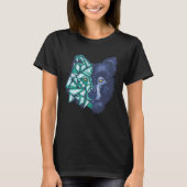 T-shirt Geometric Split Wolf Face (Devant)