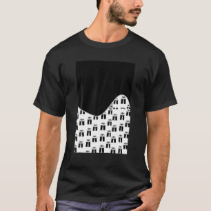 T-shirt GEOMETRIC TWO TONE Christmas PATTERN Black And Whi