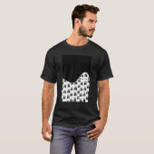 T-shirt GEOMETRIC TWO TONE Christmas PATTERN Black And Whi (Devant entier)
