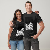 T-shirt GEOMETRIC TWO TONE Christmas PATTERN Black And Whi (Unisexe)