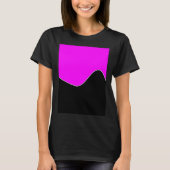 T-SHIRT GEOMETRIC TWO TONE PATTERN FUCHSIA AND BLACK (Devant)