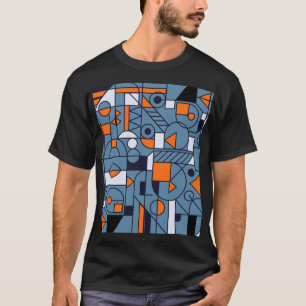 T-shirt Géométrie minimaliste : Affiche abstraite rétro