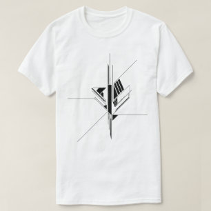 T-shirt Géométrie noire Abstraite