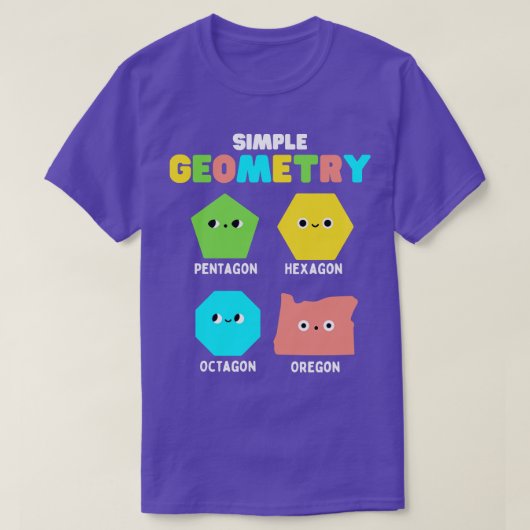 T-shirt Géométrie simple Math Maigre Visages Drôle Formes (Design devant)