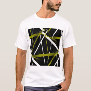 T-shirt Géométrie Urbaine Olive-Vert Noir