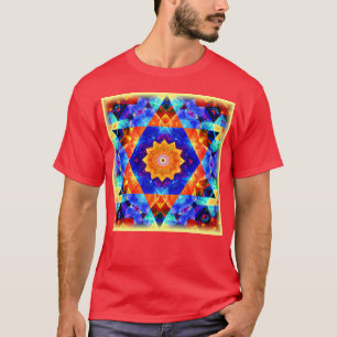 T-shirt Géométries Abstraites Vibrantes Motif Coloré