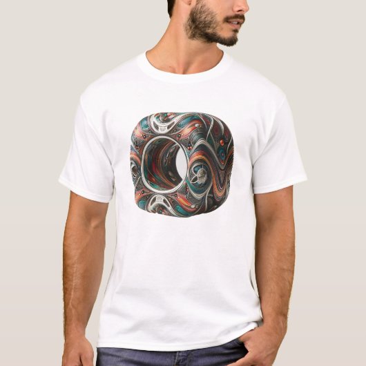 T-Shirt Géométrique 3D Vibrant (Devant)