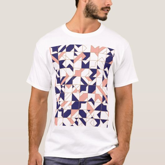 T-shirt Géométrique complexe, vintage moderne, application (Devant)