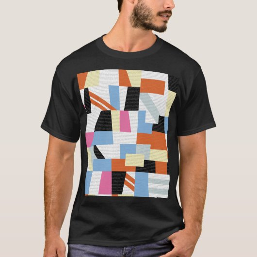T-shirt Géométrique créative : conception Motif de longueu (Devant)