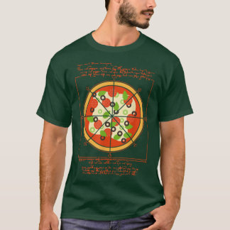 T-shirt Géométrique Da Vinci Pizza Artiste Pizzaholic