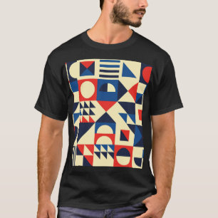 T-shirt Géométrique du milieu du siècle : Motif rétro funk