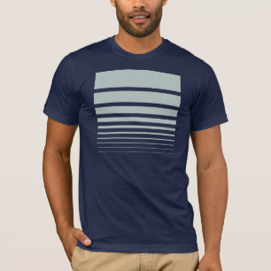 T-shirt géométrique Séquence Fibonacci, gris-bleu