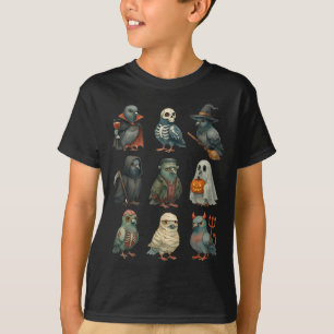 T-shirt Geon Bird Soky Sorcière Boo Zombie Halloween Garço