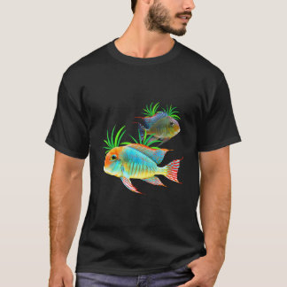 T-shirt Geophagus Eartheater Cichlid Fish Tank Aquarium Ke