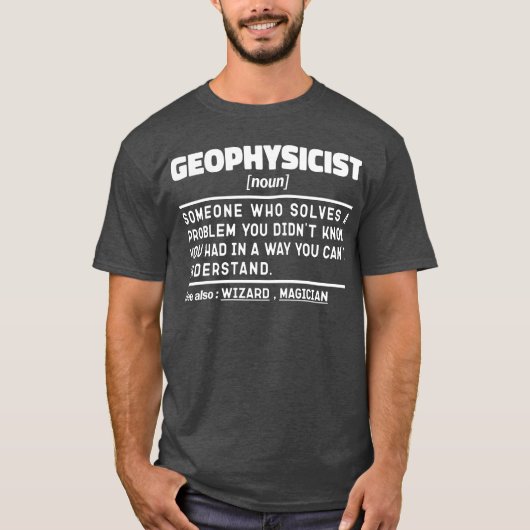T-shirt Geophysicien Noun Définition Geophysic Lover Cool (Devant)