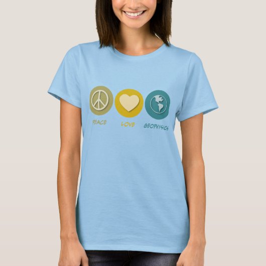 T-shirt Géophysique Peace Love (Devant)