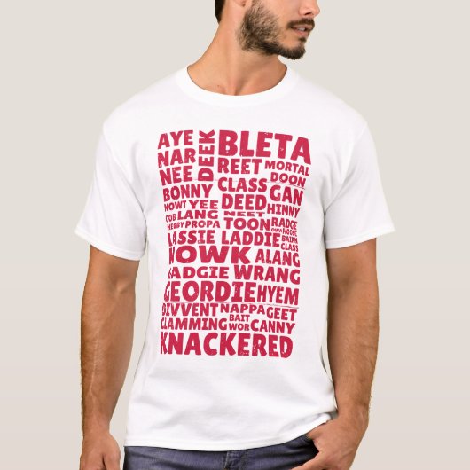 T-shirt Geordie slang (Devant)