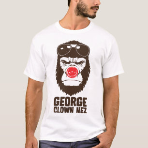 T-shirt george clown nez humour drole citation gorille lun