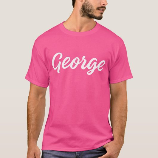 T-shirt George – Concept de nom fort classique (Devant)
