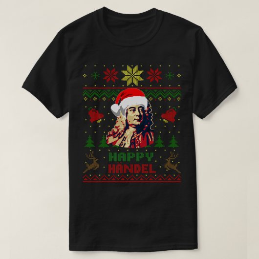 T-shirt George Frideric Handel Funny Noël 1 (Design devant)