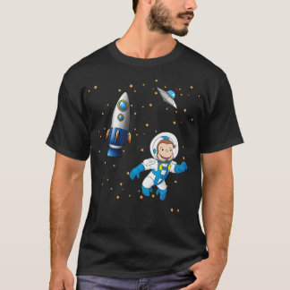 T-shirt George L'Curieux Astronaut De Singe Caricature En 