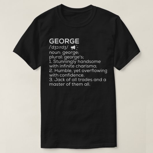 T-shirt George Nom Définition George Signification George  (Design devant)