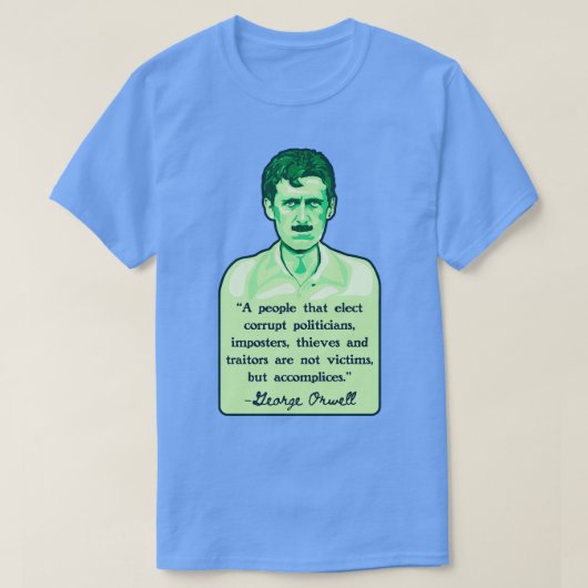 T-shirt George Orwell Portrait et citation 2 (Design devant)