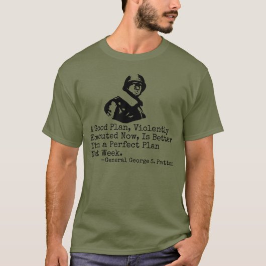 T-shirt George S. Patton Citation 2ÈME GUERRE MONDIALE Gén (Devant)