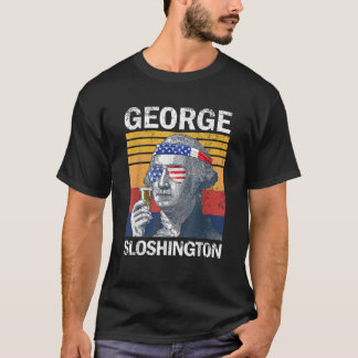 T-shirt George Sloshington Washington 4 juillet Américain