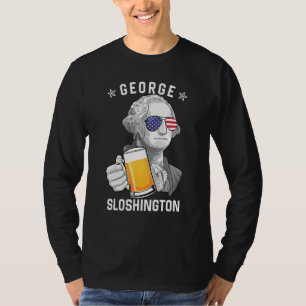 T-shirt George Sloshington Washington Beer 4 juillet Ame