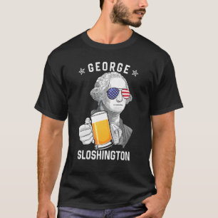 T-shirt George Sloshington Washington Beer 4 juillet Ame
