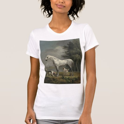 T-shirt George Stubbs - Un chasseur de gris pomme (Devant)
