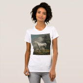 T-shirt George Stubbs - Un chasseur de gris pomme (Devant entier)