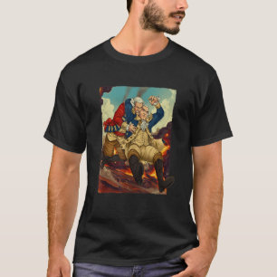 T-shirt George Washington 4 juillet Chemise lutte Redc