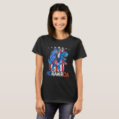 T-shirt George Washington 4 juillet Dino Boys Hommes Améri (Devant entier)